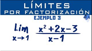 Solución de límites por factorización  Ejemplo 3 [upl. by Inaj]