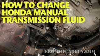 How To Change Honda Manual Transmission Fluid EricTheCarGuy [upl. by Cralg313]