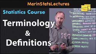 Statistics Terminology and Definitions Statistics Tutorial  MarinStatsLectures [upl. by Yolane]