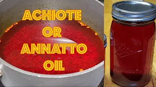 Annatto  Achiote Oil  Super fast and Easy [upl. by Aronaele961]