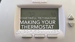 Deprogramming Your Thermostat Manual Mode [upl. by Nogras]