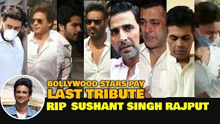 Bollywood Stars Pay LAST TRIBUTE To Sushant Singh Rajput  Ajay Devgn Akshay Kumar Shah Rukh Khan [upl. by Ariella]