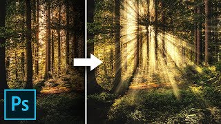 Create Light Rays in 3 Simple Steps with Photoshop [upl. by Dnalloh481]