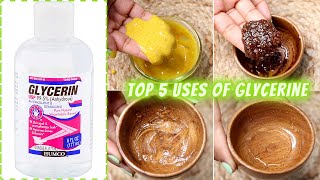 Top 5 Uses Of Glycerin  Glycerin For Bright Glowing amp Spotless Skin [upl. by Harland]