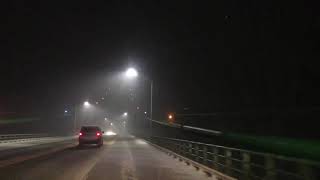 Crossing the Mackinac Bridge in the winter [upl. by Riddle]