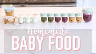 HOW TO MAKE BABY FOOD HOMEMADE PUREES  Angela Lanter [upl. by Niknar]