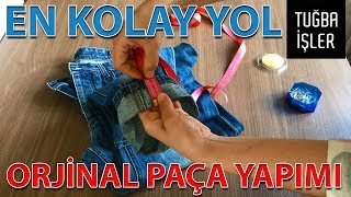 Orjinal Paça Yapımı  Kot Pantolon Paçası Kısaltma KENDİN YAP  Tuğba İşler [upl. by Ralina376]