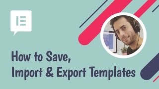 How to Save Import amp Export Templates in WordPress Using Elementor [upl. by Ellehcen]