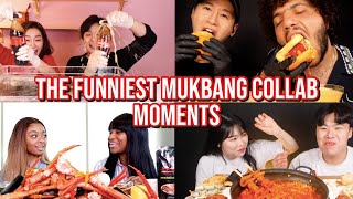 the FUNNIEST mukbang collab moments [upl. by Nnael699]