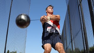 Rudy Winkler launches hammer 2714 shatters 25yearold American record and punches ticket to Tokyo [upl. by Anelehs]