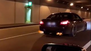 BMW M5 E60 V10 Supercharger 360kmh Autobahn amp Tunnel SOUND [upl. by Gardia411]