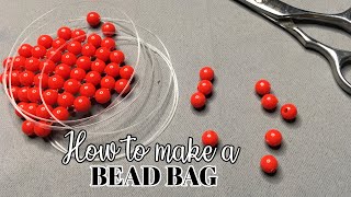 HOW TO MAKE A BEAD BAG PART 1  CUTE RED BAG DESIGN  TRENDY BEAD BAGS  BY WINNIE [upl. by Okuy793]