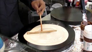 Paris amp London Street Food Making French Crepes [upl. by Riesman]