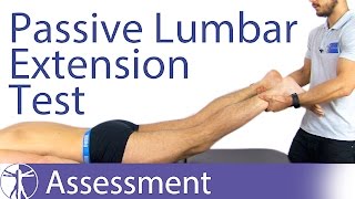 Passive Lumbar Extension Test PLET  Lumbar Instability [upl. by Anital]