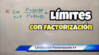 Límites por Factorización muchos ejemplos [upl. by Candyce]