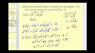 Rolles Theorem [upl. by Sivolc]