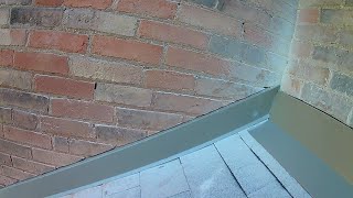 ROOFING A HISTORICAL BRICK BUILDING INSTALLING REGLET COUNTERFLASHING [upl. by Sioux]