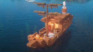 Minecraft How to Build a Simple Starter Boat House [upl. by Airetas]