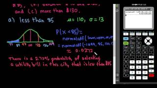 Probabilities in a Normal Distribution  TI84 [upl. by Iaw529]