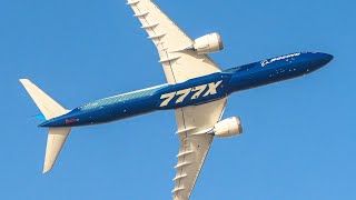 Boeing 777X FANTASTIC Demo Flight  Dubai AirShow [upl. by Eran]