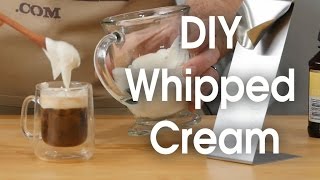 DIY whipped cream in 60 seconds [upl. by Ainalem146]