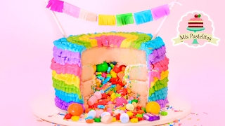 PASTEL PIÑATA CON CRAFTINGEEK  MIS PASTELITOS [upl. by Eniawd]