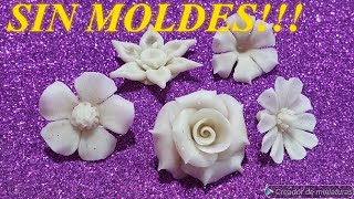 COMO HACER FLORES CON PORCELANA FRIA SIN MOLDES [upl. by Einrae197]