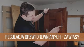 Regulacja drzwi drewnianych regulacja zawiasów [upl. by Llewej184]