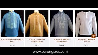 Boys Barong Tagalog For All Special Occasions BarongsRus [upl. by Charo331]