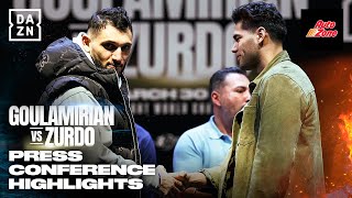 PRESS CONFERENCE HIGHLIGHTS  Arsen Goulamirian vs Gilberto quotZurdoquot Ramirez [upl. by Gweneth]