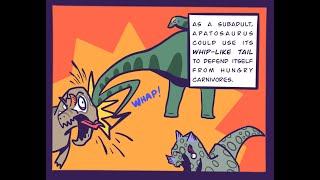 Dinosaur Facts Apatosaurus Vs Tyrannosaurus Rex Dinosaur Comic Dub Jurassic World Comic Dub [upl. by Sidwohl]