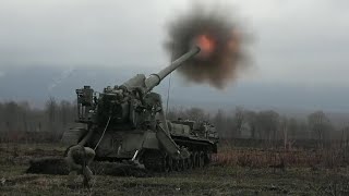 Monstrous Russian Artillery Action During Heavy Live Fire 2S7 Pion 2S5 GiatsintS amp 2S4 Tyulpan [upl. by Ecirted]