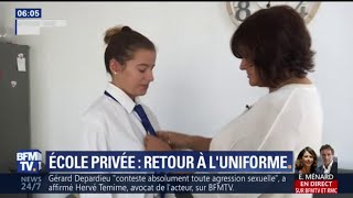 Luniforme scolaire testé dans un établissement privé de Compiègne [upl. by Neelrahc]