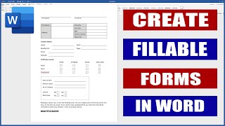 Create Fillable Forms in Word  Digital and Printable Forms [upl. by Eldwen864]