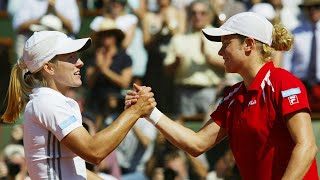 Justine Henin vs Kim Clijsters 2003 Roland Garros Final Highlights [upl. by Ardnatal481]