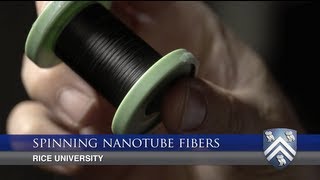 Spinning nanotube fibers at Rice University [upl. by Ellora]