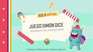 Juego Simón dice  Seguimiento de instrucciones simples  Pre básica [upl. by Ainet250]