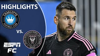 Lionel Messi returns as Inter Miami falls to Charlotte FC in season finale  MLS Highlights [upl. by Renzo]