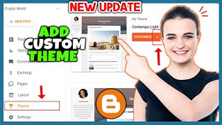 How to add custom theme in Blogger 2025  Full Guide [upl. by Nahtanha]