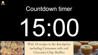 15 minute Countdown timer with alarm including 10 recipes [upl. by Neelyahs]