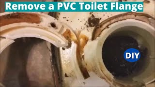 How To Remove a PVC Toilet Flange  DIY  Step by Step [upl. by Sauls826]