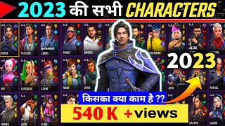 Ability of All FreeFire Characters 2023 Part1 Full Details AR ROWDY 99 ✓ [upl. by Sudderth213]