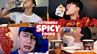 EXTREME SPICY FOODS VS MUKBANGERS🌶️🥵🔥 [upl. by Arnoldo606]