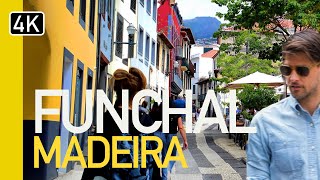 Funchal Madeira Portugal  Beautiful walking tour [upl. by Duston]