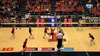 Longest Point Ever  Big Ten Volleyball [upl. by Doble]