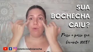 Levantar bochecha caída  Yoga Facial  Ginástica Facial  Exercício Facial Antirrugas [upl. by Ecienal]