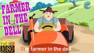 Farmer In The Dell HD with lyrics  Nursery Rhymes by EFlashApps [upl. by Geraint]