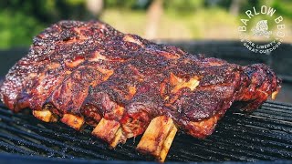 Beef Back Ribs on the Weber Kettle Grill  Barlow BBQ [upl. by Nolyd]