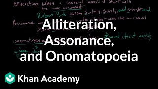 Alliteration Assonance and Onomatopoeia  Style  Grammar [upl. by Nneb]