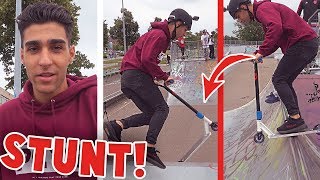 TRICKS LEREN OP STUNTSTEP IN SKATEPARK [upl. by Adle]